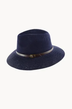 Adjustable Knit Leather Band Fedora