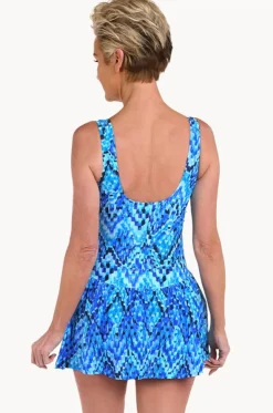 Artisan Ikat Empire Swim Dress