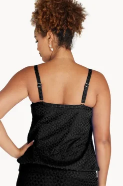 Aztec Jacquard Blouson Tankini Separate