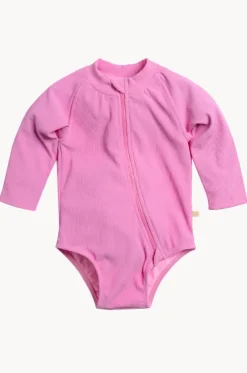Baby Girls Long Sleeve Zip Sunsuit