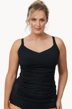 Basix DD/E Cup Ruched Tankini Separate
