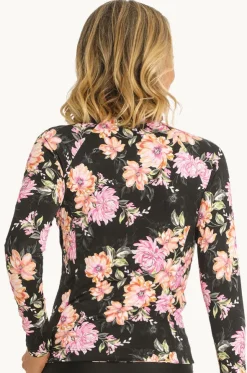 Bloom Long Sleeve Zip Suntop
