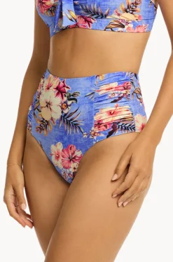 Blue Hawaii Gathered High Waist Pant