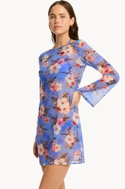 Blue Hawaii Mesh Short Dress