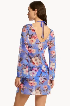 Blue Hawaii Mesh Short Dress