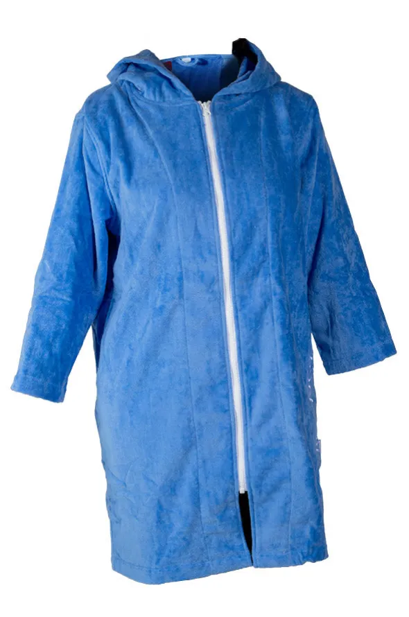 Blue Riptide Hooded Towel Robe L/XL