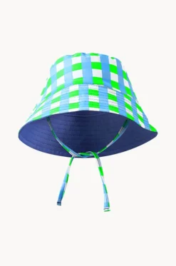 Boys Check Swim Hat