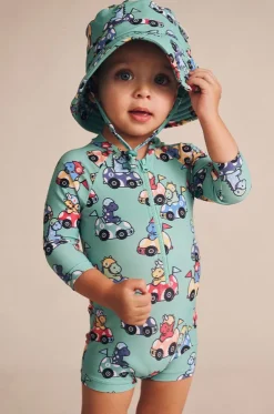 Boys Racer Dino Sunsuit