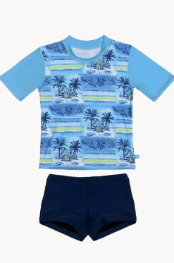 Boys Shipwrecked Short Sleeve Suntop Set