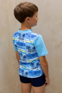 Boys Shipwrecked Short Sleeve Suntop Set