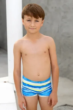 Boys Shipwrecked Stripe Euroleg Trunk