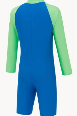 Boys Splice Long Sleeve Sunsuit