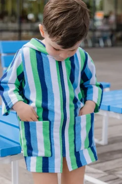 Boys Stripe Terry Towel Cover Up