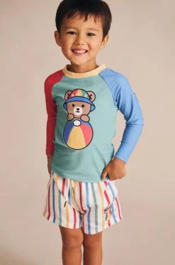Boys Stripey Huxbear Swim Short