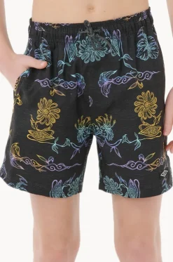 Boys Tropic Daze Floral Volley Boardshort
