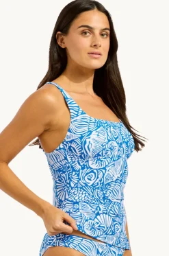 C Shells Square Neck Tankini Separate