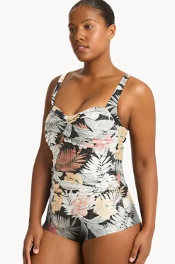 Calypso Twist Front Boyleg One Piece