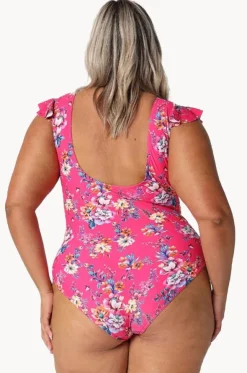 Castaway Frill V Neck One Piece