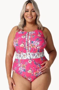 Castaway Zip High Neck One Piece