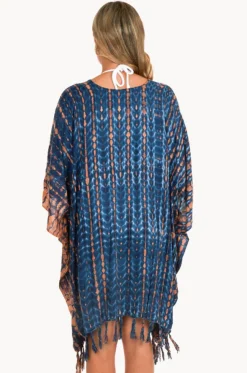 Crackle Tie Dye V Neck Cover Up