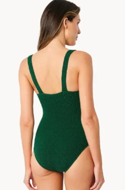 Crinkle Classic Square Neck One Piece