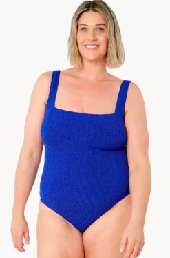 Crinkle Classic Square Neck One Piece