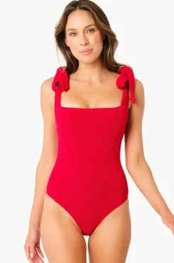Crinkle Classic Square Neck One Piece