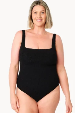 Crinkle Classic Square Neck One Piece