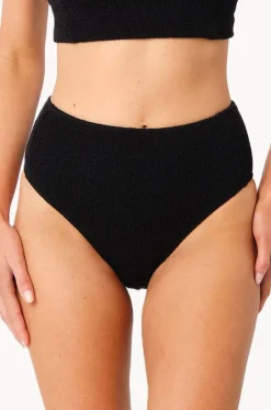 Crinkle High Cut High Waist Bottom