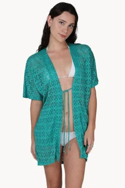 Diamante Open Front Kimono
