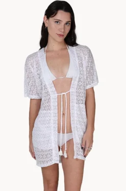 Diamante Open Front Kimono