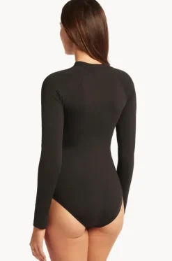 Eco Essentials Zip Front Long Sleeve Sunsuit