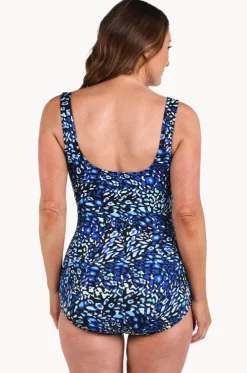 Electric Safari Shirred One Piece