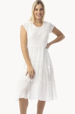 Essentials Cotton Gauze Bias Dress