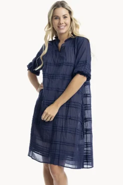 Essentials Cotton Gauze Pleated Dress