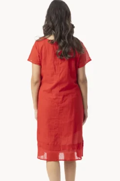 Essentials Gauze Frill Hem Dress