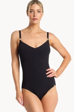 Fierce F/G Cup Ruched Front One Piece