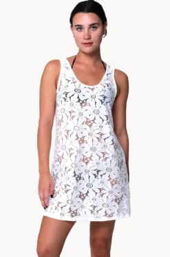 Floral Crochet Tank Dress