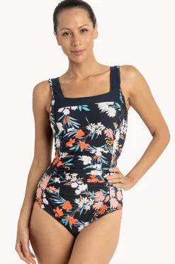Floral Square Neck One Piece