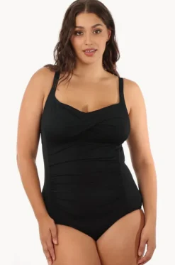 Form Still Black Ruched One Piece