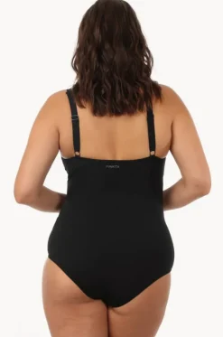 Form Still Black Ruched One Piece