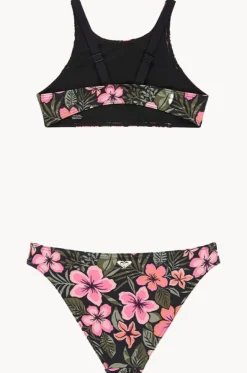 Girls Active Floral Crop Set