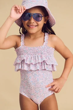 Girls Bluebell Floral Frill One Piece