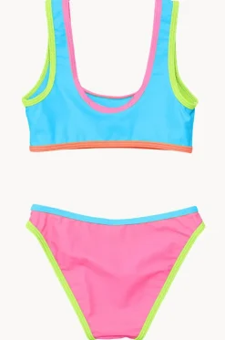 Girls Candy Colourblock Crop Set