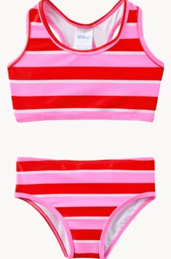 Girls Candy Stripe Crop Set