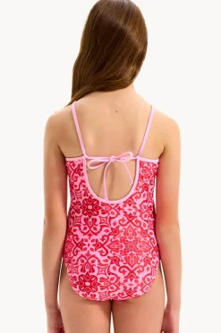 Girls Capri Tile One Piece