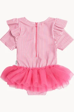 Girls Cherry Pie Stripe Ballerina Sunsuit
