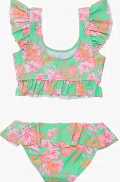 Girls Coastal Shells Frill Crop Set