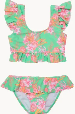 Girls Coastal Shells Frill Crop Set