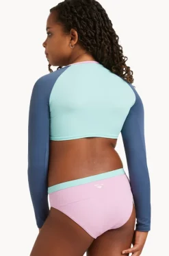 Girls Colorblock Crop Suntop Set